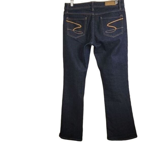 Seven7 Women's Classic Flare Jeans Dark size 31 Dark Blue New - Picture 2 of 6